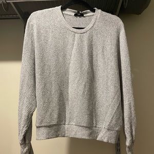 Black and White rib knit batwing dolman sweater.